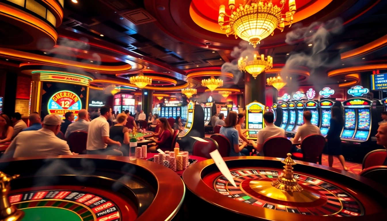 Exciting casino scene with players enjoying poker games and colorful chips at https://f8beta2.support/ for thrilling online betting.